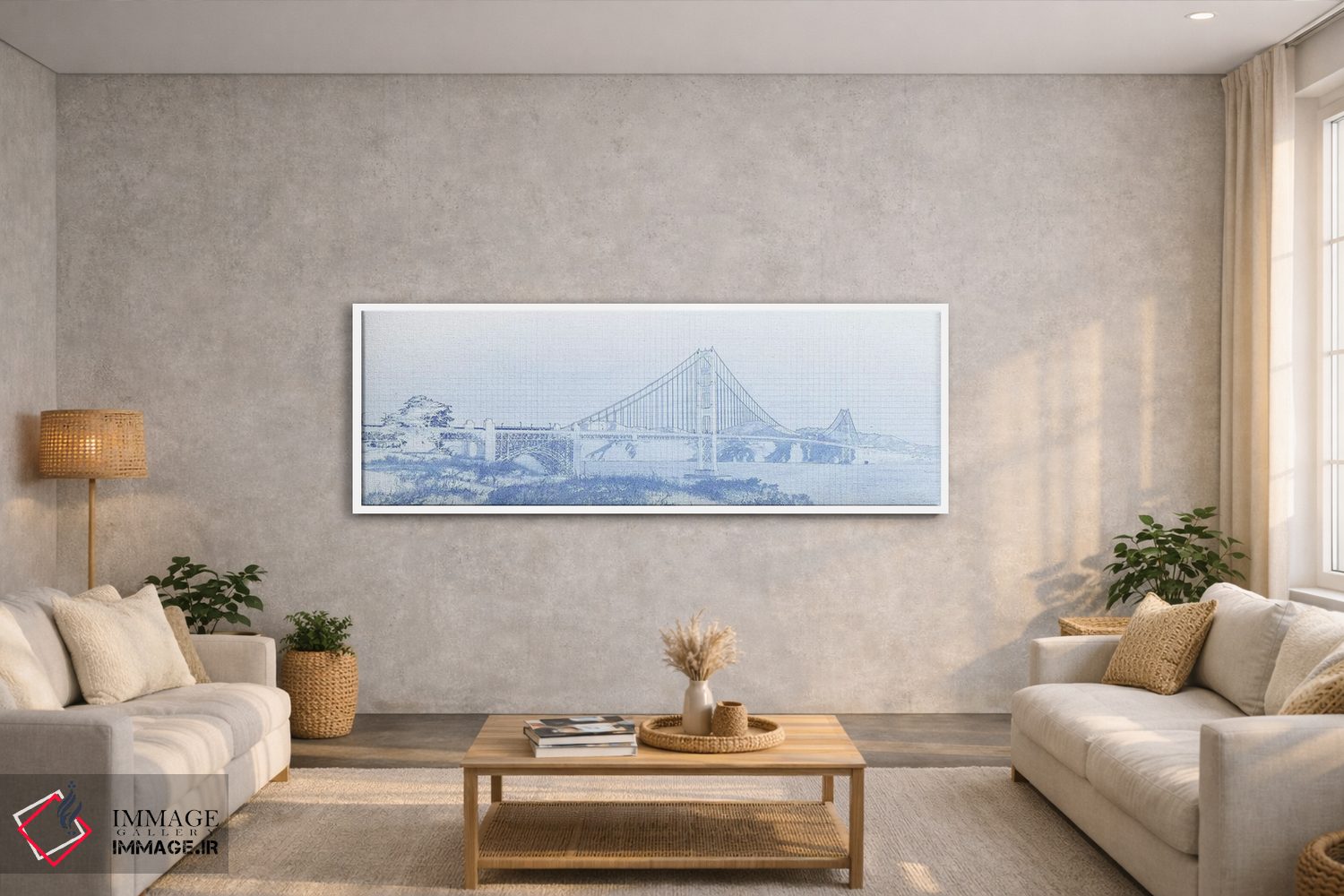 تابلو دکوراتیو پل دروازه طلایی، سانفرانسیسکو، شهرستان سانفرانسیسکو، کا… اثر پانورامیک ایمجز - D2W