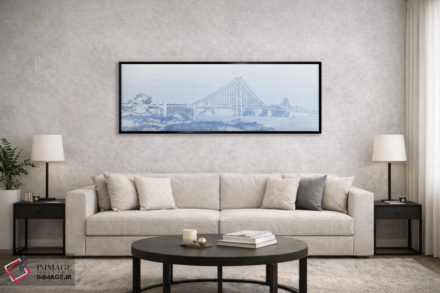 تابلو دکوراتیو پل دروازه طلایی، سانفرانسیسکو، شهرستان سانفرانسیسکو، کا… اثر پانورامیک ایمجز - D6B