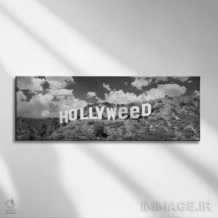 تابلو دکوراتیو Los Angeles, California, USA " - "نشان هالیوود که به ها… اثر پانورامیک ایمجز - نمای روبهرو روی دیوار