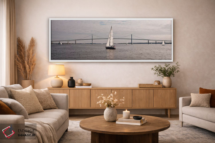 تابلو دکوراتیو قایق بادبانی گریفون سوآن 44 در حال رقابت در مسابقات قای… اثر پانورامیک ایمجز - D3W