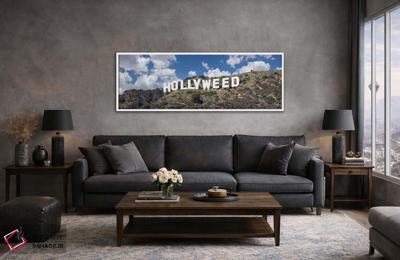تابلو دکوراتیو Los Angeles, California, USA" - "نشان هالیوود که به هال… اثر پانورامیک ایمجز - D4W