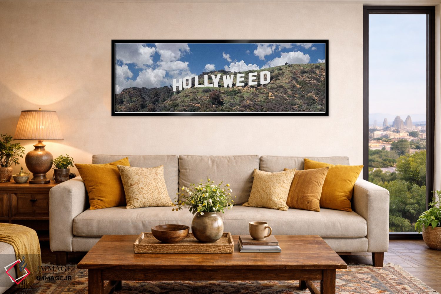 تابلو دکوراتیو Los Angeles, California, USA" - "نشان هالیوود که به هال… اثر پانورامیک ایمجز - D6B