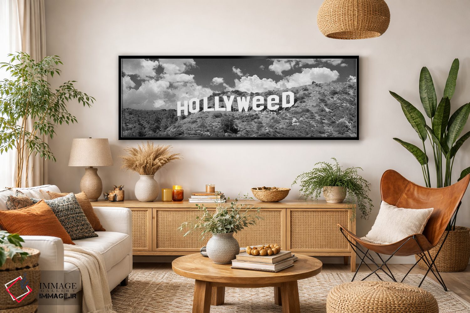 تابلو دکوراتیو Los Angeles, California, USA " - "نشان هالیوود که به ها… اثر پانورامیک ایمجز - D5B