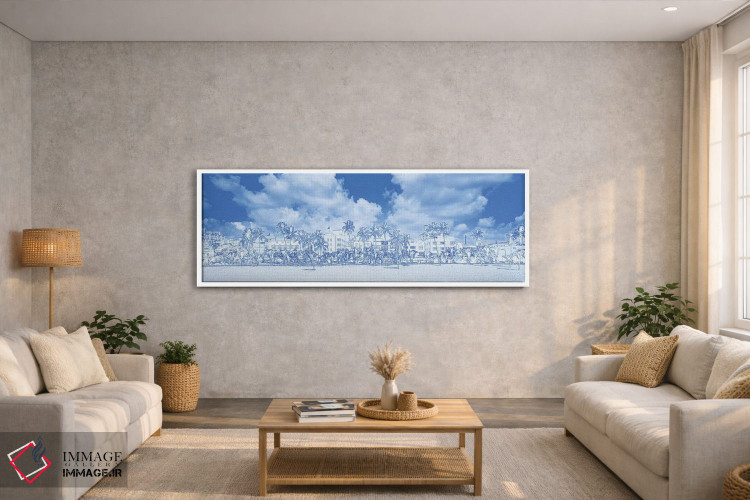 تابلو دکوراتیو Art Deco Hotels, Ocean Drive, Miami Beach, Florida, USA… اثر پانورامیک ایمجز - D2W