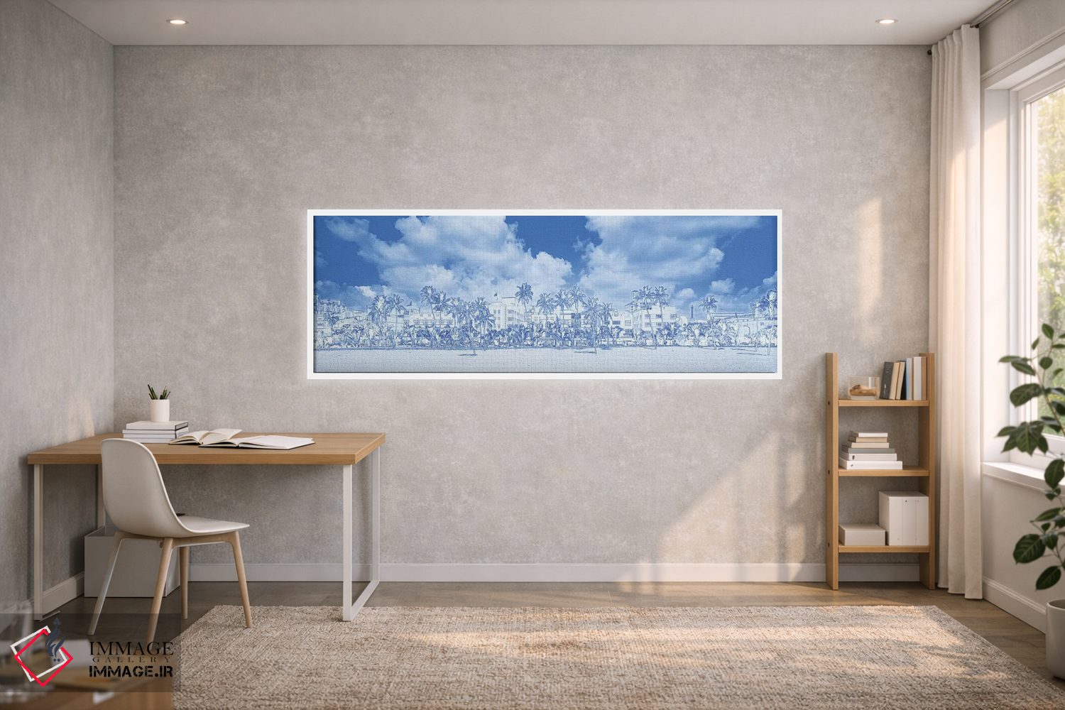 تابلو دکوراتیو Art Deco Hotels, Ocean Drive, Miami Beach, Florida, USA… اثر پانورامیک ایمجز - D1W