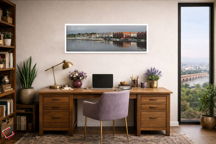 تابلو دکوراتیو Grasholmen, Stavanger, Rogaland County, Norway" - "خانه… اثر پانورامیک ایمجز - D1W