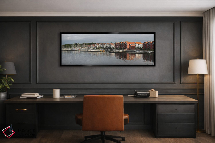 تابلو دکوراتیو Grasholmen, Stavanger, Rogaland County, Norway" - "خانه… اثر پانورامیک ایمجز - D3B