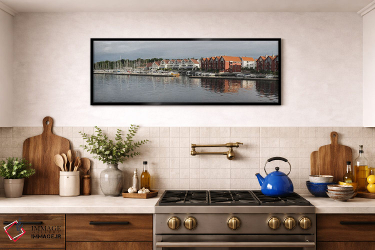 تابلو دکوراتیو Grasholmen, Stavanger, Rogaland County, Norway" - "خانه… اثر پانورامیک ایمجز - D2B