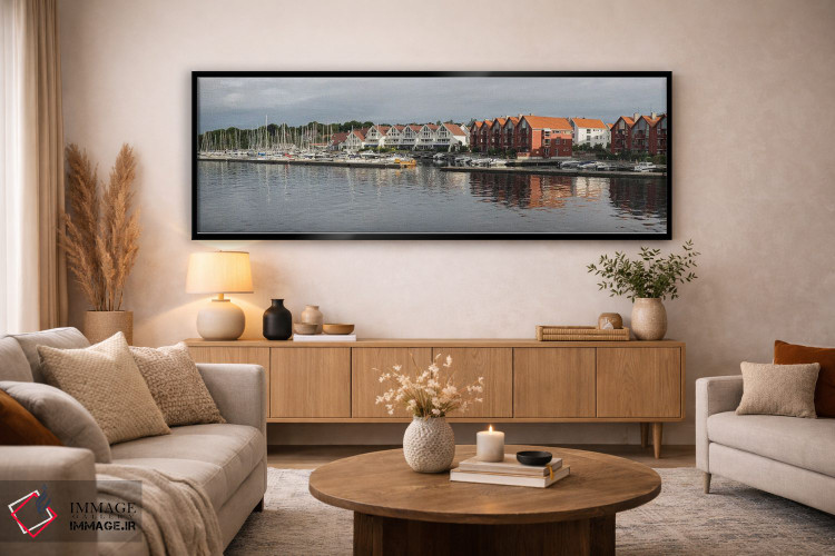تابلو دکوراتیو Grasholmen, Stavanger, Rogaland County, Norway" - "خانه… اثر پانورامیک ایمجز - D6B