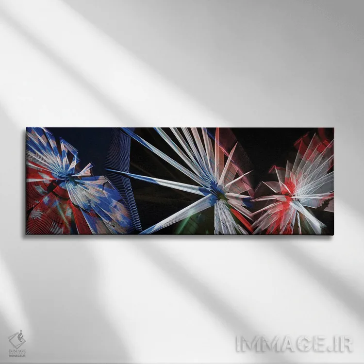 تابلو دکوراتیو نما از زاویه پایین از چرخ ها اثر پانورامیک ایمجز - نمای روبهرو روی دیوار