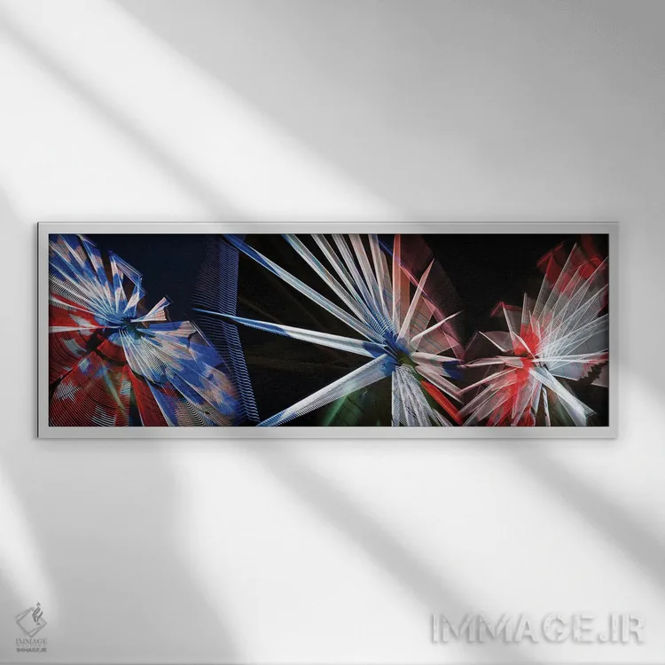 تابلو دکوراتیو نما از زاویه پایین از چرخ ها اثر پانورامیک ایمجز - نمای قابدار سفید