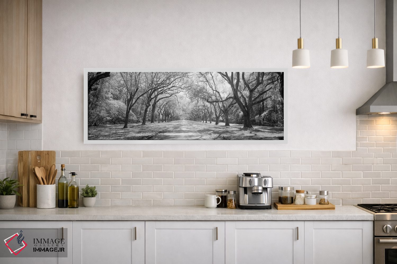 تابلو دکوراتیو Georgia II" - "بلوط های زنده و خزه اسپانیایی در سایت تا… اثر پانورامیک ایمجز - D1W