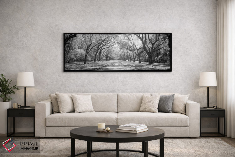 تابلو دکوراتیو Georgia II" - "بلوط های زنده و خزه اسپانیایی در سایت تا… اثر پانورامیک ایمجز - D6B