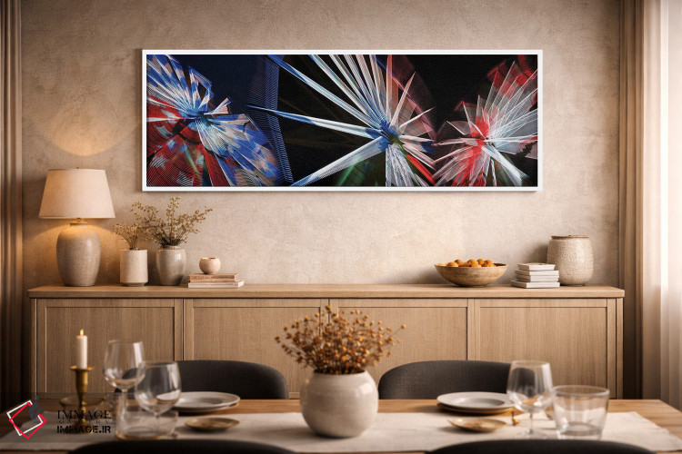 تابلو دکوراتیو نما از زاویه پایین از چرخ ها اثر پانورامیک ایمجز - D2W