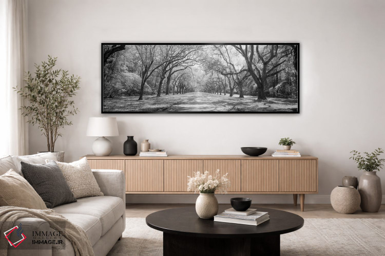 تابلو دکوراتیو Georgia II" - "بلوط های زنده و خزه اسپانیایی در سایت تا… اثر پانورامیک ایمجز - D5B