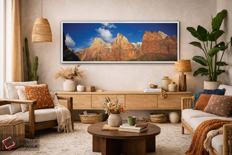 تابلو دکوراتیو Zion National Park, Utah, USA" - "نمای زاویه پایین از ک… اثر پانورامیک ایمجز - D2W
