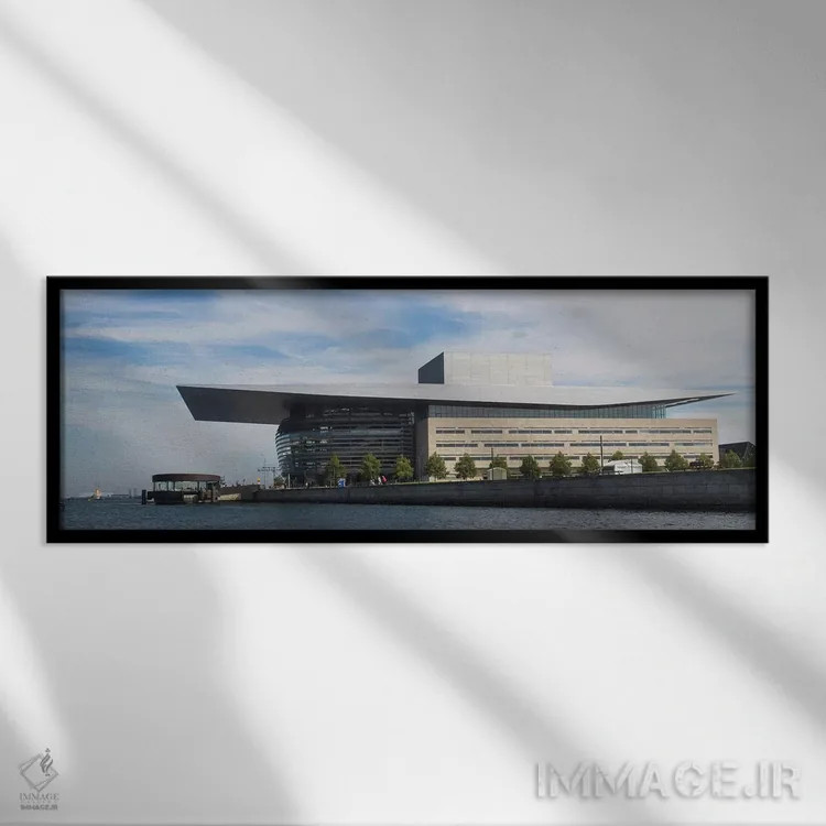 تابلو دکوراتیو Copenhagen Opera House, Holmen, Copenhagen, Denmark"… اثر پانورامیک ایمجز - نمای قابدار مشکی