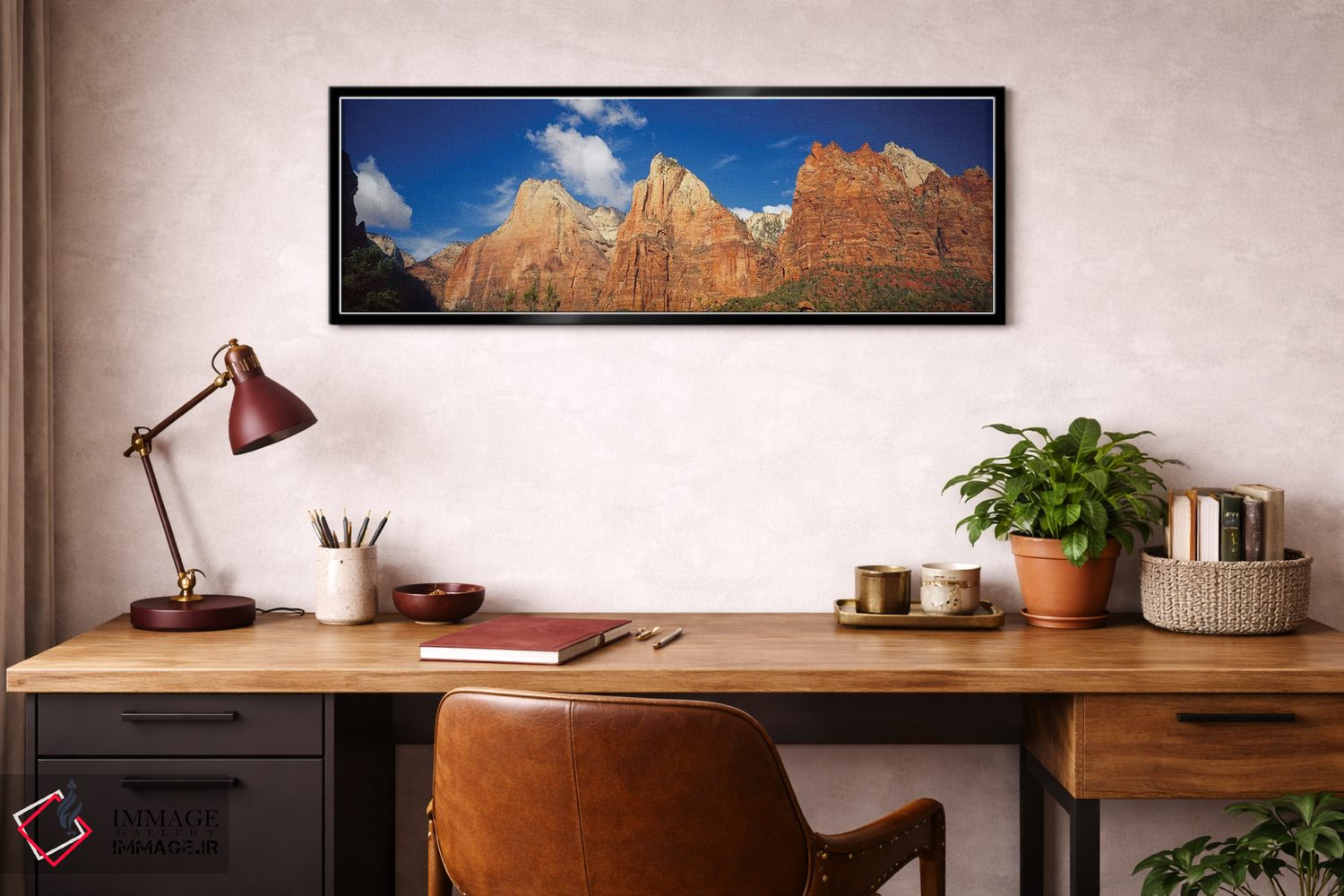 تابلو دکوراتیو Zion National Park, Utah, USA" - "نمای زاویه پایین از ک… اثر پانورامیک ایمجز - D3B