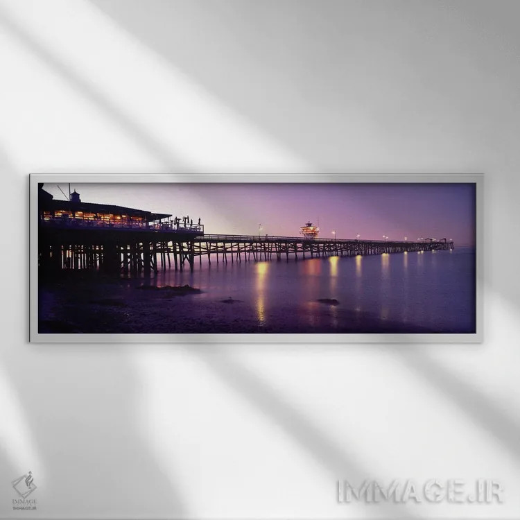 تابلو دکوراتیو San Clemente Pier, San Clemente, Orange County, Califor… اثر پانورامیک ایمجز - نمای قابدار سفید