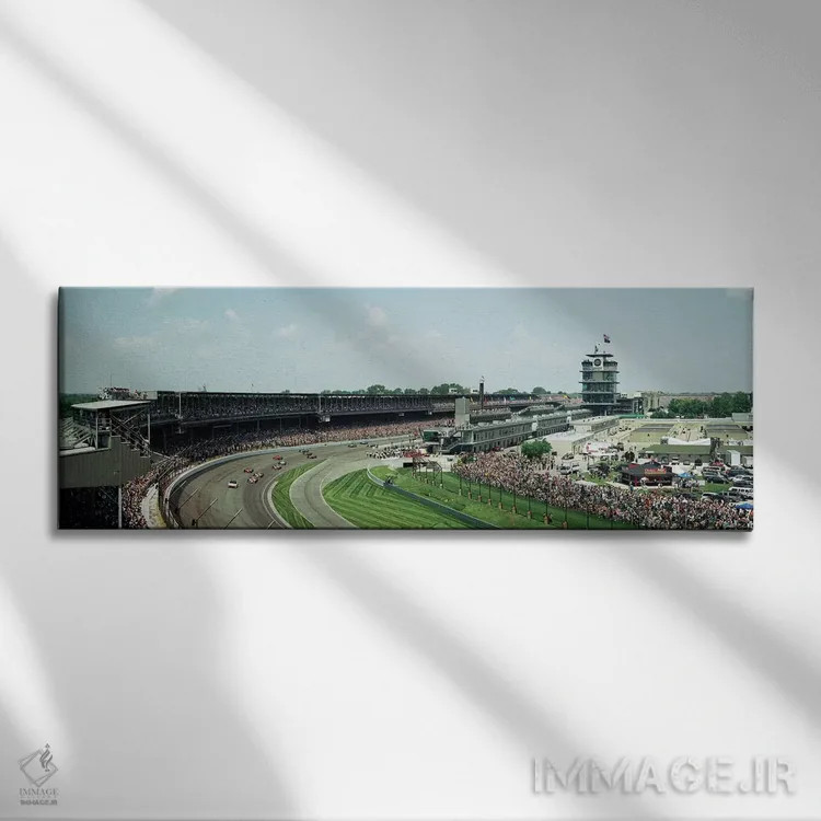 تابلو دکوراتیو Indianapolis 500, Indiana, USA I" - "ماشین های مسابقه د… اثر پانورامیک ایمجز - نمای روبهرو روی دیوار