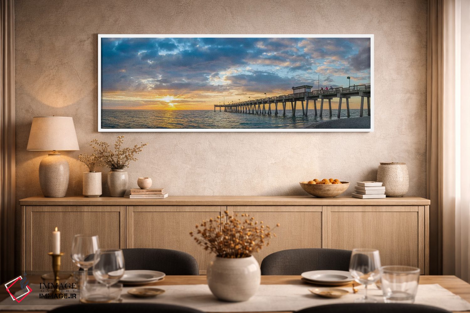 تابلو دکوراتیو Venice, Sarasota County, Florida, USA" - "اسکله در اقیا… اثر پانورامیک ایمجز - D2W
