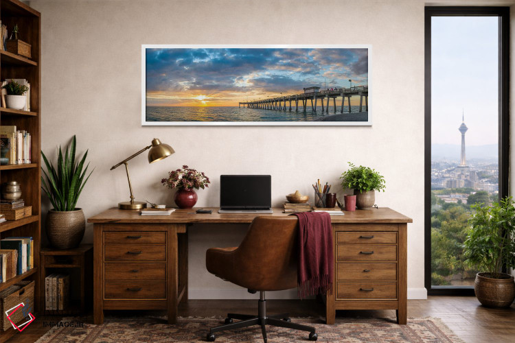 تابلو دکوراتیو Venice, Sarasota County, Florida, USA" - "اسکله در اقیا… اثر پانورامیک ایمجز - D1W