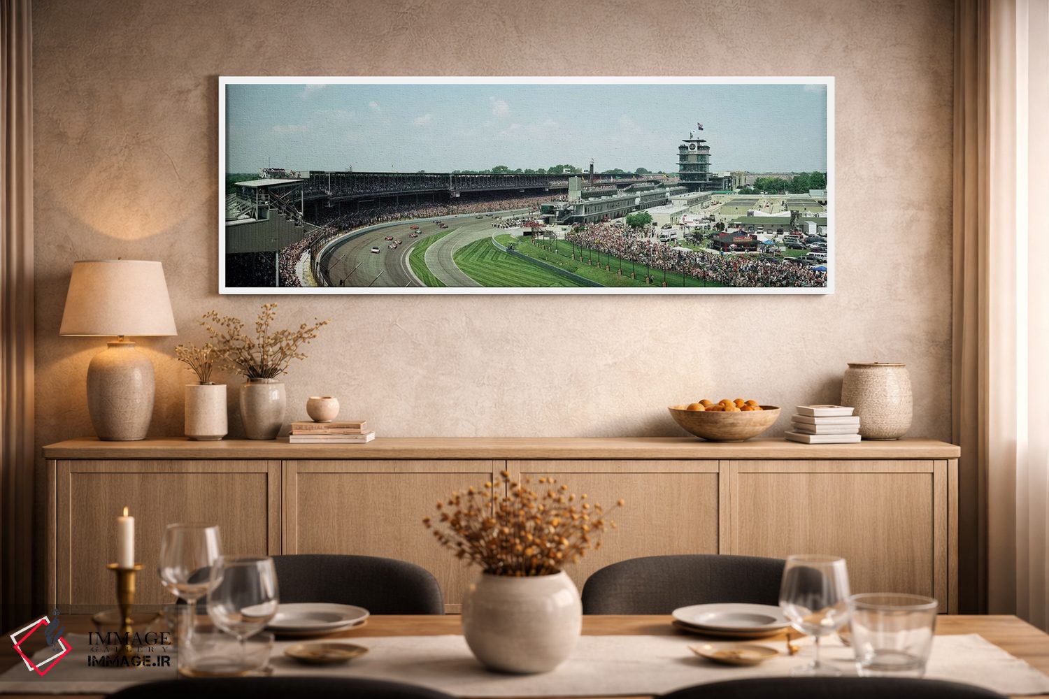 تابلو دکوراتیو Indianapolis 500, Indiana, USA I" - "ماشین های مسابقه د… اثر پانورامیک ایمجز - D2W