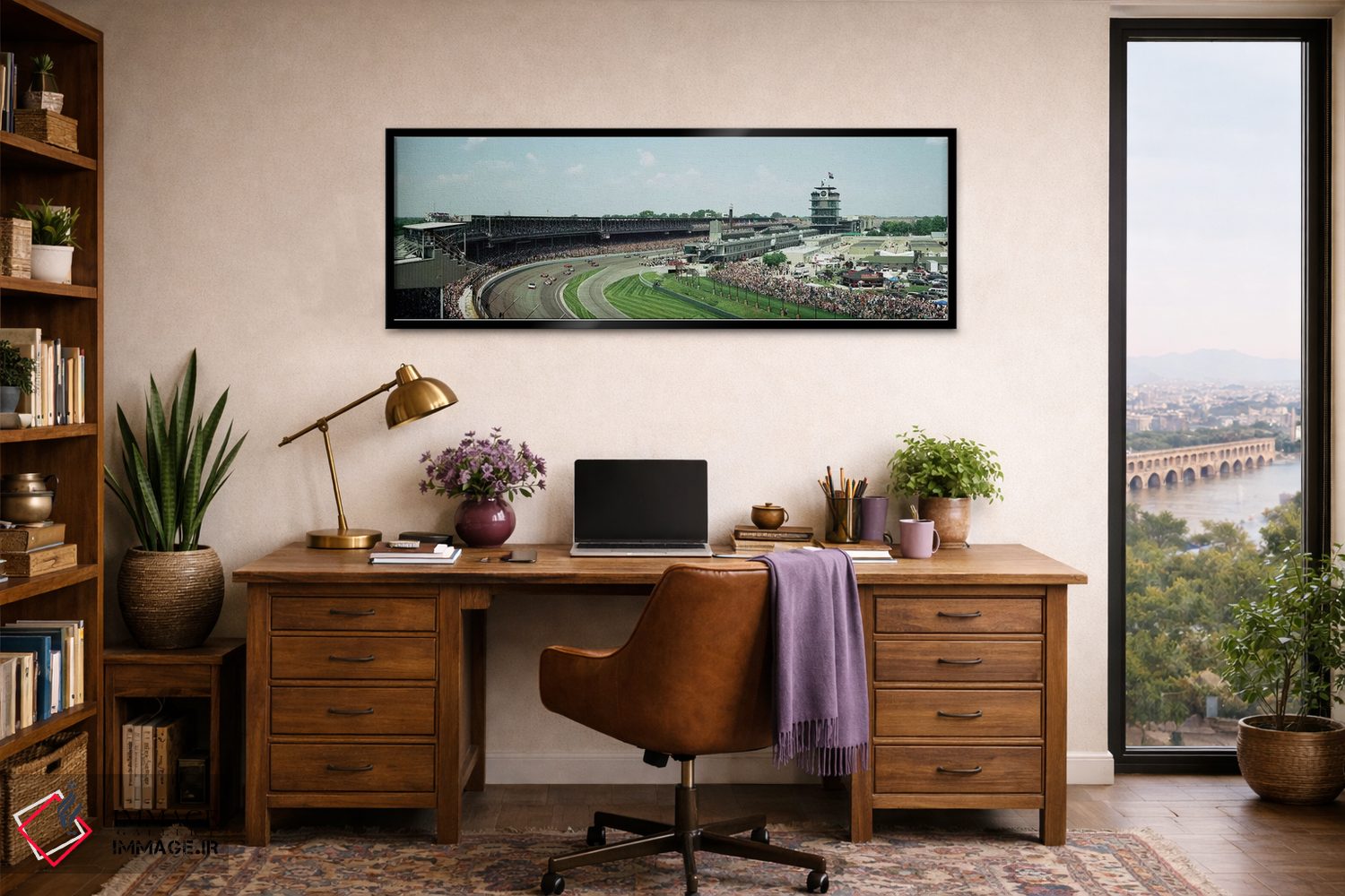 تابلو دکوراتیو Indianapolis 500, Indiana, USA I" - "ماشین های مسابقه د… اثر پانورامیک ایمجز - D3B
