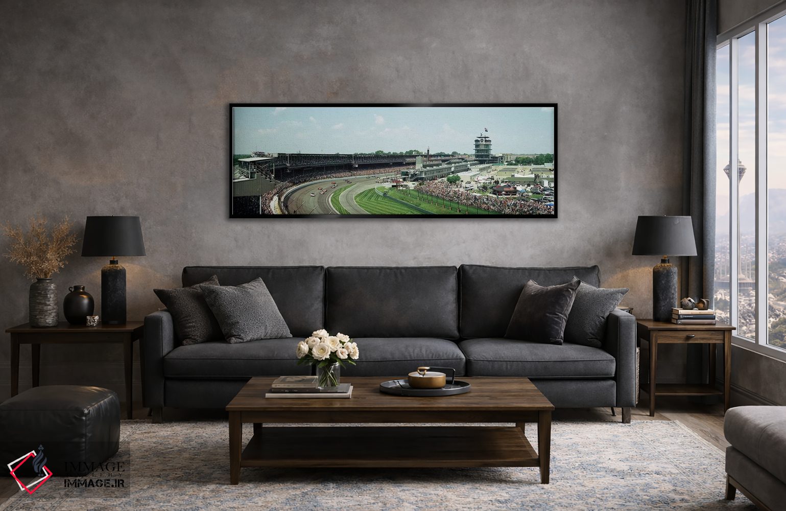 تابلو دکوراتیو Indianapolis 500, Indiana, USA I" - "ماشین های مسابقه د… اثر پانورامیک ایمجز - D4B