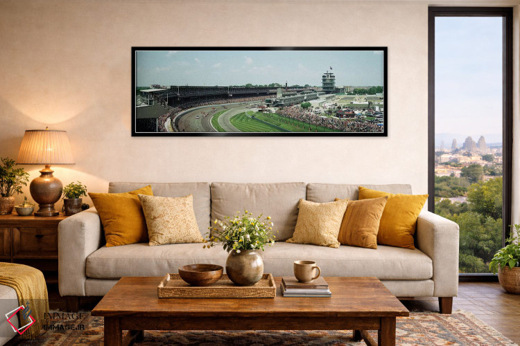 تابلو دکوراتیو Indianapolis 500, Indiana, USA I" - "ماشین های مسابقه د… اثر پانورامیک ایمجز - D5B
