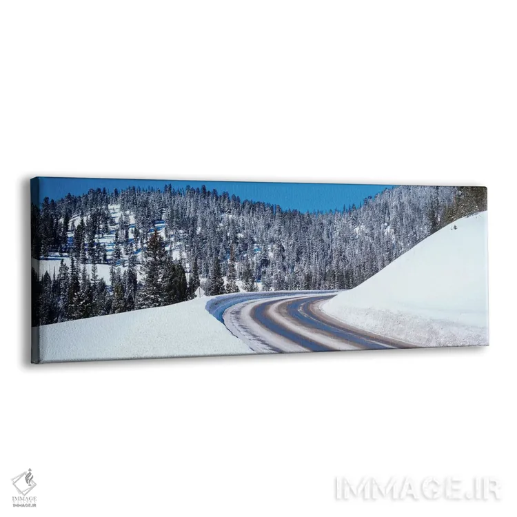 تابلو دکوراتیو "جاده ای که از یک منظره پوشیده از برف می گذرد، بیگ اسکا… اثر پانورامیک ایمجز - نمای پرسپکتیو محصول