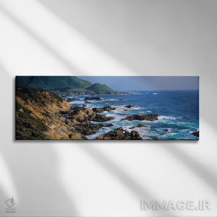 تابلو دکوراتیو "شکل گیری های صخره ای در ساحل، بیگ سور، ساحل ایالتی گار… اثر پانورامیک ایمجز - نمای روبهرو روی دیوار