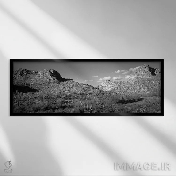 تابلو دکوراتیو "شکل گیری های صخره ای، جاده آجو مونتین، یادبود ملی کاکت… اثر پانورامیک ایمجز - نمای قابدار مشکی