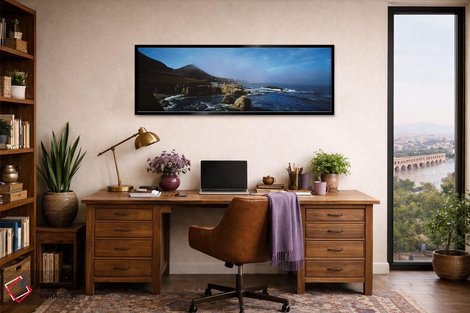 تابلو دکوراتیو "شکل گیری های صخره ای در ساحل، بیگ سور، ساحل ایالتی گار… اثر پانورامیک ایمجز - D2B