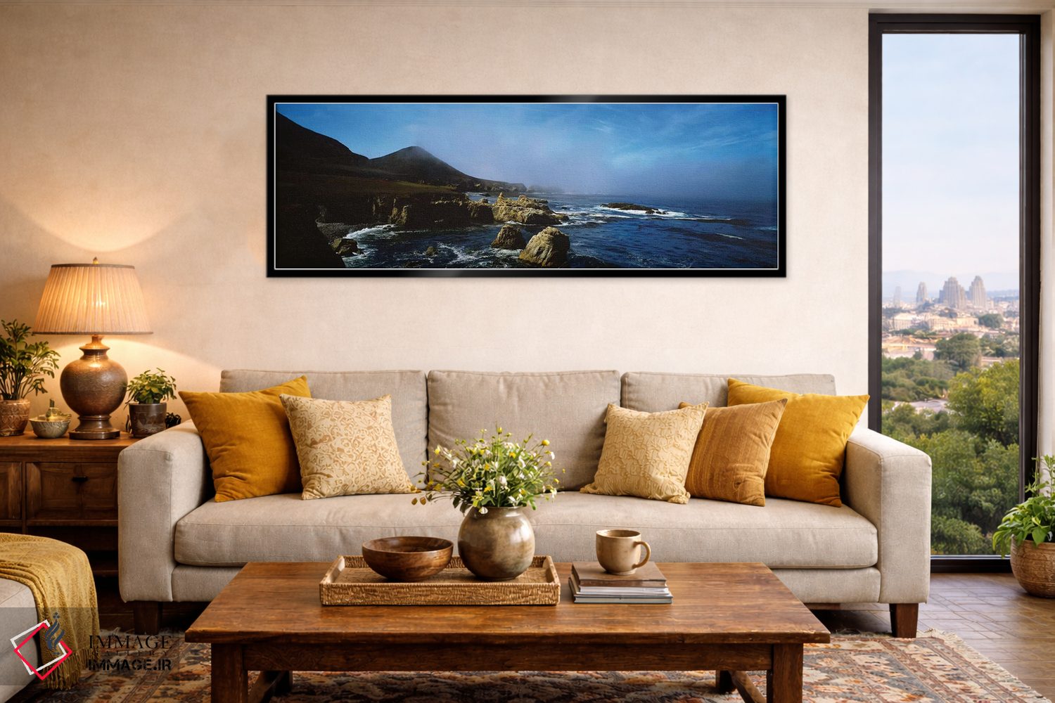 تابلو دکوراتیو "شکل گیری های صخره ای در ساحل، بیگ سور، ساحل ایالتی گار… اثر پانورامیک ایمجز - D6B