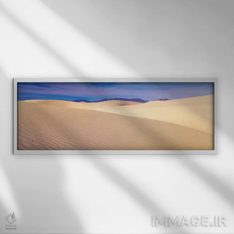 تابلو دکوراتیو "تپه های شنی در یک بیابان، تپه های شنی یوریکا، پارک ملی… اثر پانورامیک ایمجز - نمای قابدار سفید