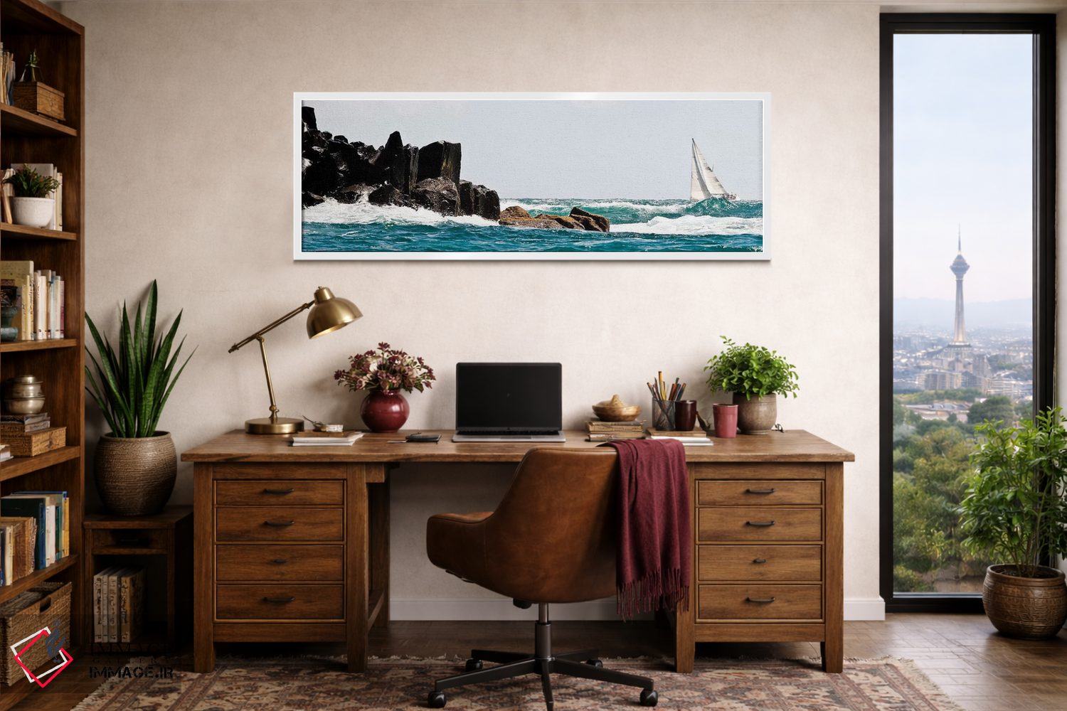 تابلو دکوراتیو "قایق بادبانی در حال رقابت در جشنواره بادبانی گرنادا، گ… اثر پانورامیک ایمجز - D1W