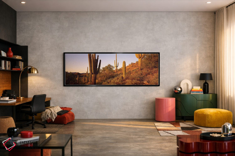 تابلو دکوراتیو "کاکتوس ساگوارو بر روی دامنه کوه، کوه های سوپریستیشن، آ… اثر پانورامیک ایمجز - D6B
