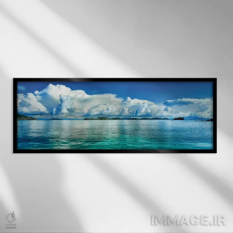 تابلو دکوراتیو "ساحل یاقوتی، سنت توماس، جزایر ویرجین ایالات متحده" اثر پانورامیک ایمجز - نمای قابدار مشکی