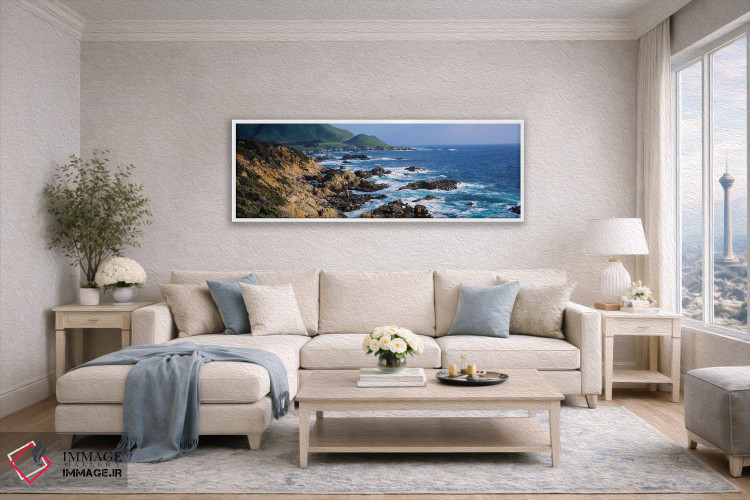 تابلو دکوراتیو "شکل گیری های صخره ای در ساحل، بیگ سور، ساحل ایالتی گار… اثر پانورامیک ایمجز - D5W