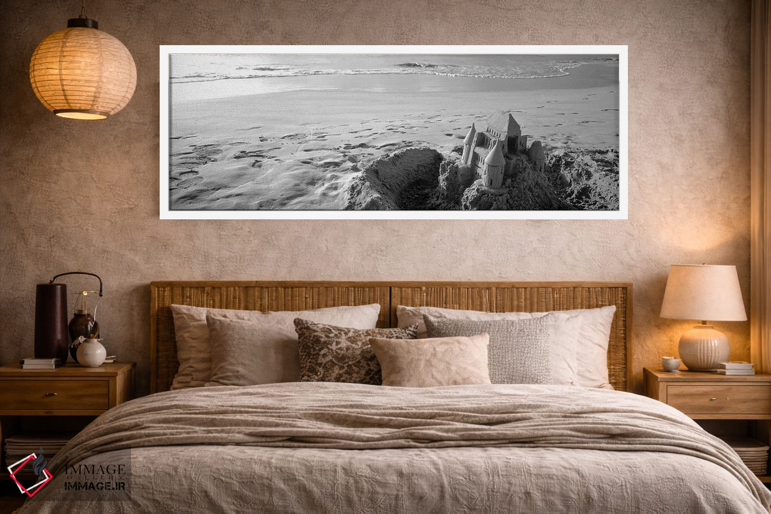 تابلو دکوراتیو "قلعه شنی در ساحل هاپونا، جزیره بزرگ، هاوایی، ایالات مت… اثر پانورامیک ایمجز - D4W