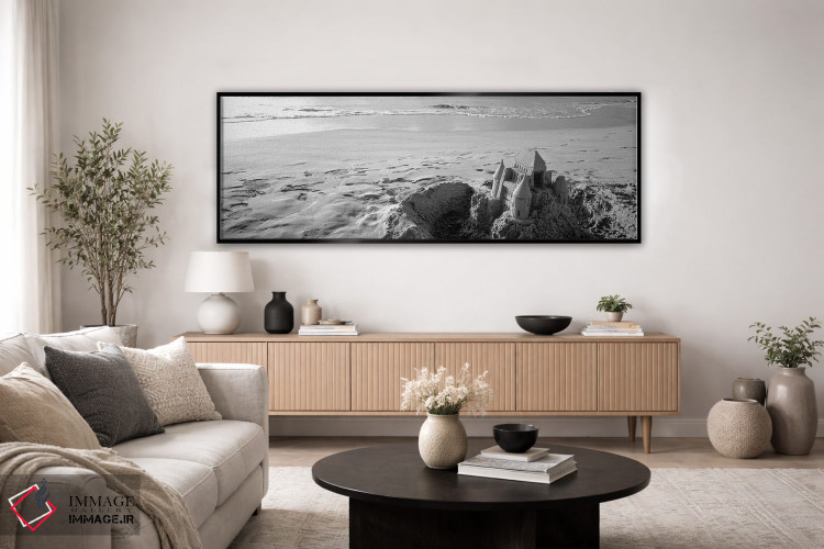 تابلو دکوراتیو "قلعه شنی در ساحل هاپونا، جزیره بزرگ، هاوایی، ایالات مت… اثر پانورامیک ایمجز - D5B