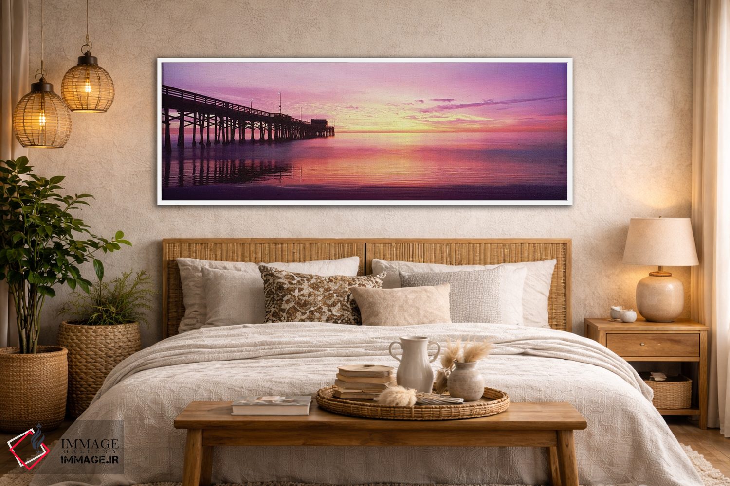 تابلو دکوراتیو Newport Pier, Newport Beach, Balboa Peninsula, Californ… اثر پانورامیک ایمجز - D4W