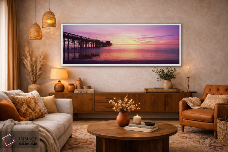 تابلو دکوراتیو Newport Pier, Newport Beach, Balboa Peninsula, Californ… اثر پانورامیک ایمجز - D3W