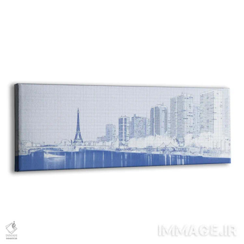 تابلو دکوراتیو Seine River, Paris, France,آسمان خراش کنار آب با برج ای… اثر پانورامیک ایمجز - نمای پرسپکتیو محصول