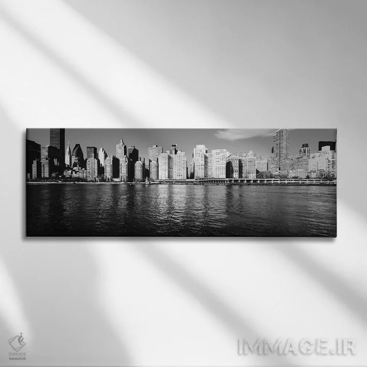 تابلو دکوراتیو East River, Manhattan, New York City, USA I,آسمان خراش… اثر پانورامیک ایمجز - نمای روبهرو روی دیوار