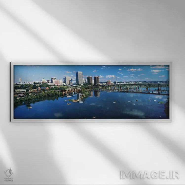 تابلو دکوراتیو Richmond, Virginia, USA,آسمان خراش ها در یک شهر، ریچمون… اثر پانورامیک ایمجز - نمای قابدار سفید