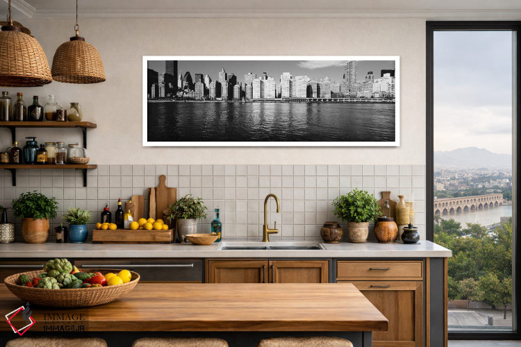 تابلو دکوراتیو East River, Manhattan, New York City, USA I,آسمان خراش… اثر پانورامیک ایمجز - D3W