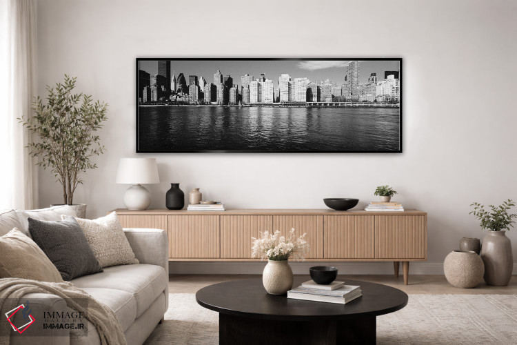 تابلو دکوراتیو East River, Manhattan, New York City, USA I,آسمان خراش… اثر پانورامیک ایمجز - D5B