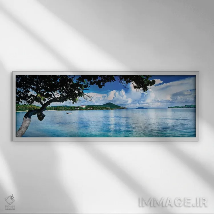 تابلو دکوراتیو Cabes Point, Sapphire Beach, St. Thomas, U.S. Virgin Is… اثر پانورامیک ایمجز - نمای قابدار سفید